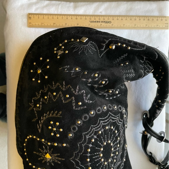 EUC COUTURE DONALD PLINER HANDBAG. Black with silver colored studding. - Picture 6 of 7